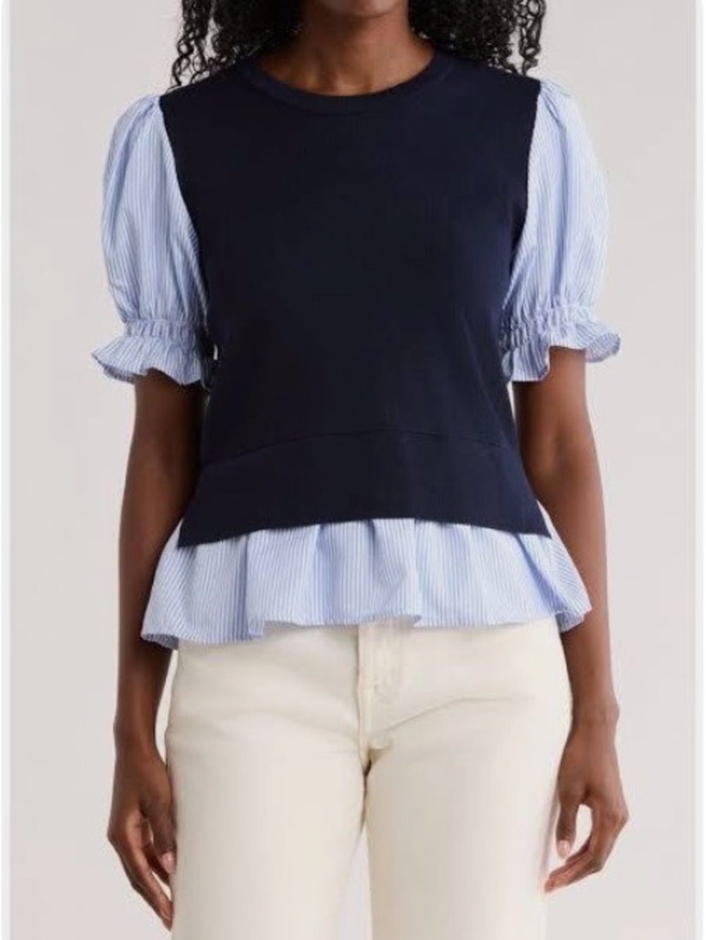 English Factory Layered Ruffle Top size M
